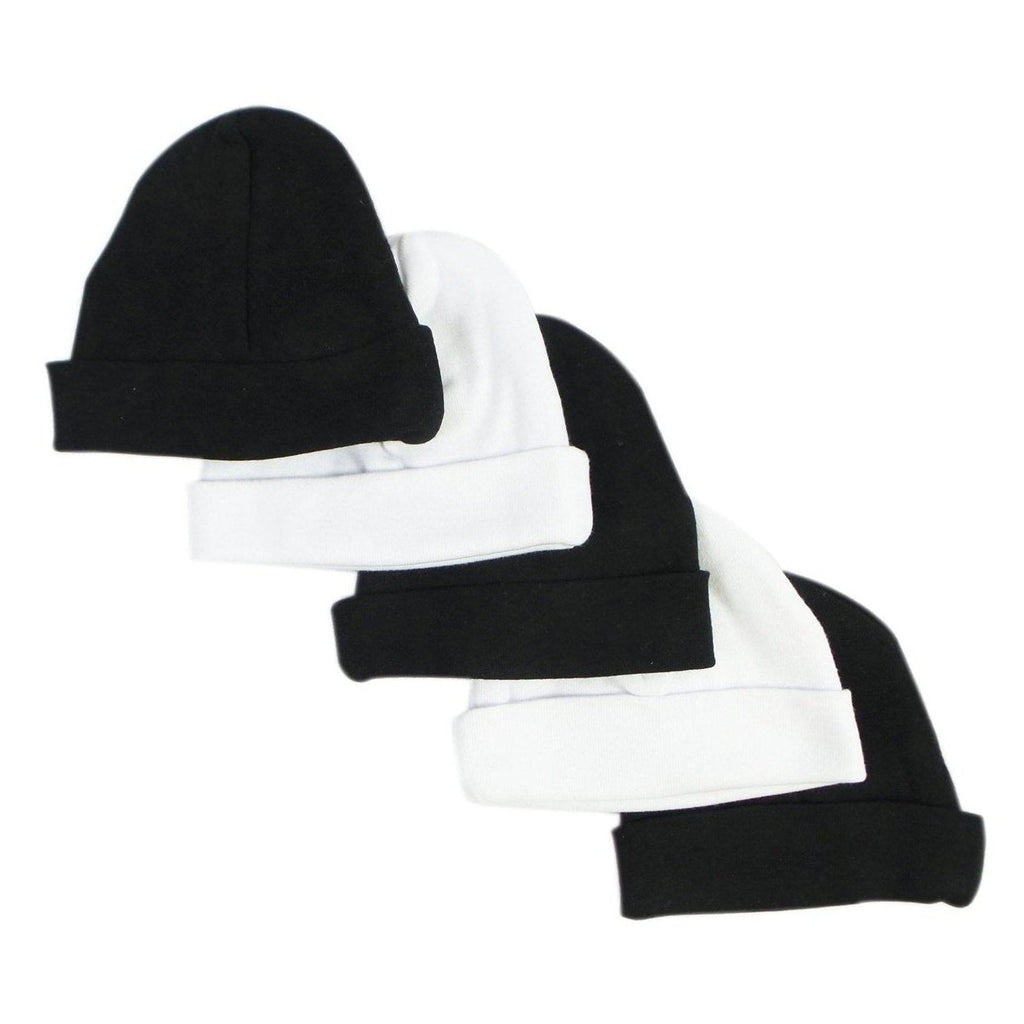 Black & White Infant Caps (Pack of 5)