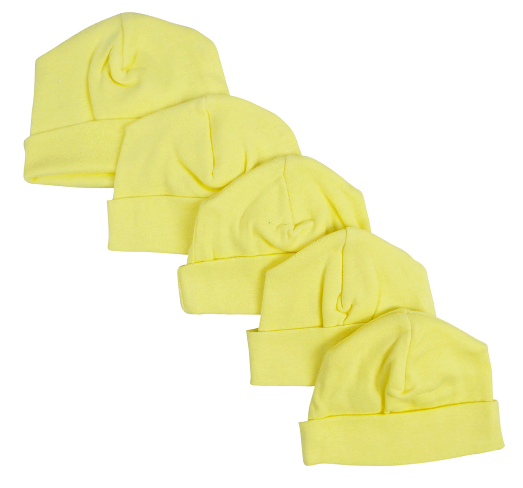 Yellow Infant Cap (Pack of 5)