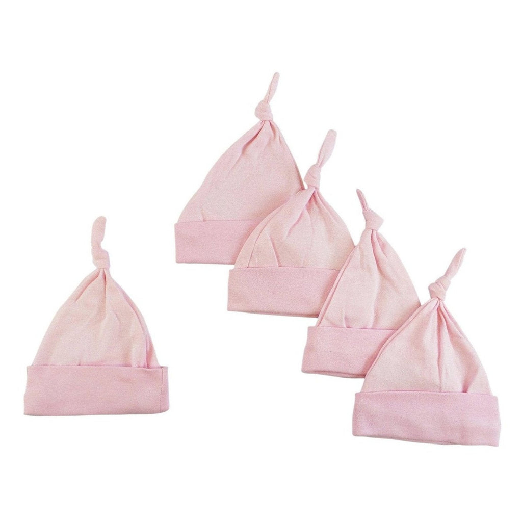 Pink Knotted Baby Cap (Pack of 5)