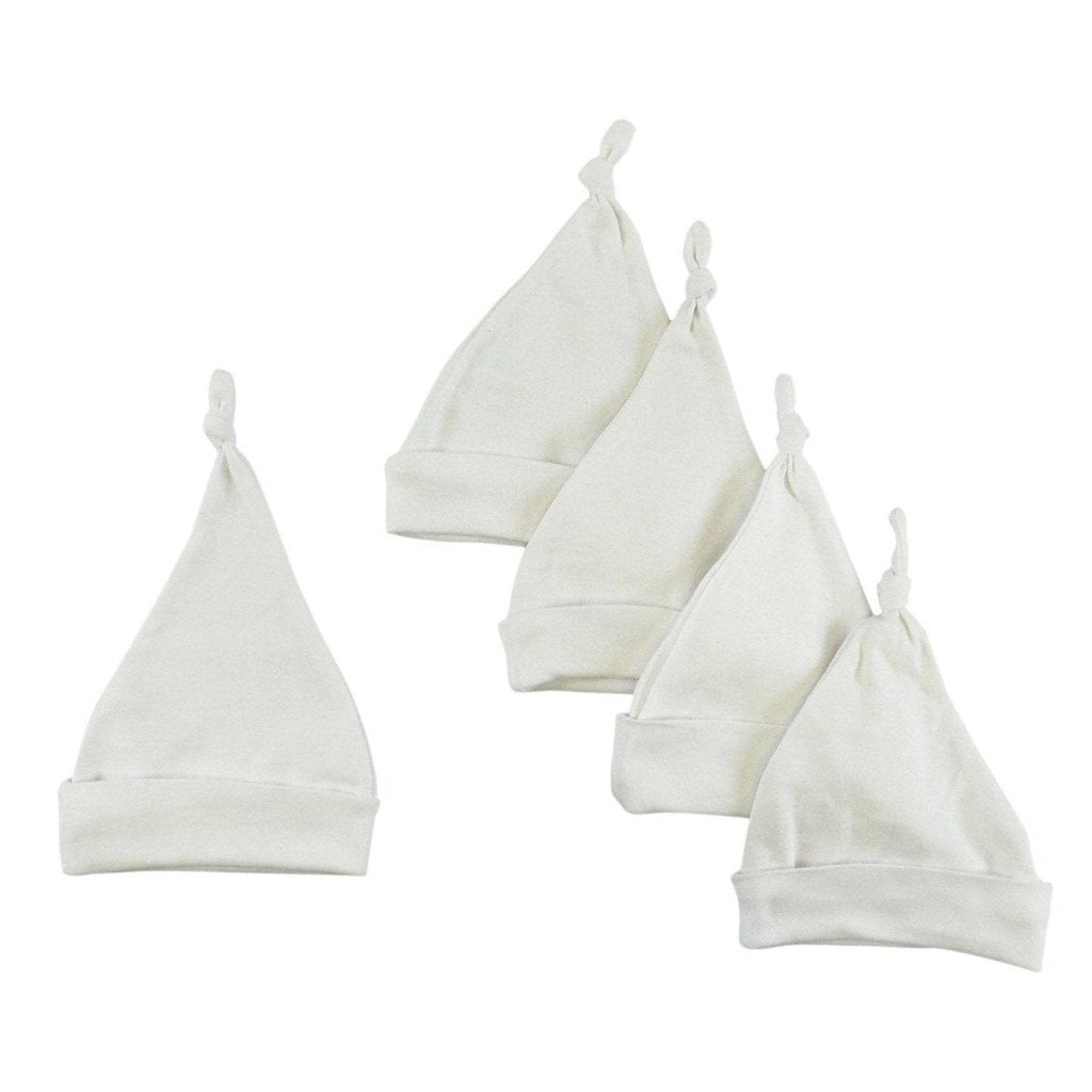 White Knotted Baby Cap (Pack of 5)