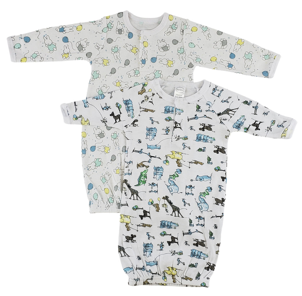 Infant Boys Gowns - 2 Pack