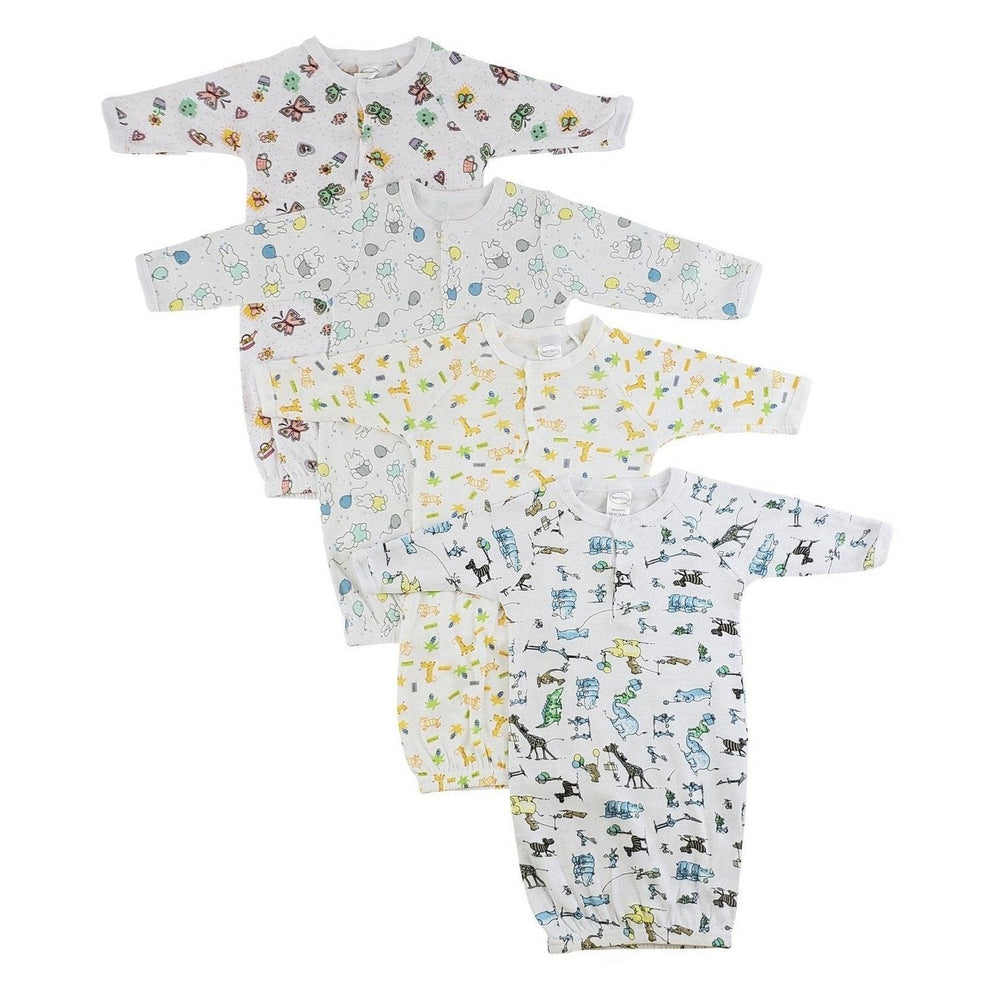 Girls Print Infant Gowns - 4 Pack